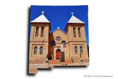San Albino Kilisesi Bazilikası (New Mexico haritası üzerinde)