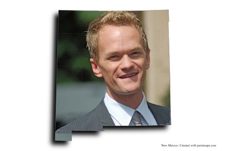 Neil Patrick Harris (New Mexico haritası üzerinde)