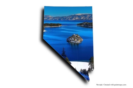 Lake Tahoe (on Nevada map)