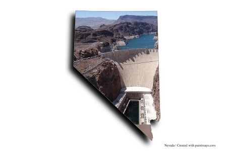 Hoover Dam (on Nevada map)