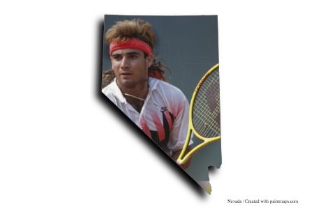 Andre Agassi (on Nevada map)