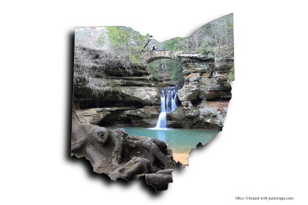 Taman Negara Bagian Hocking Hills (di peta Ohio)