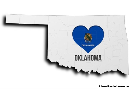 Oklahoma'yı Seviyorum (Oklahoma haritası üzerinde)