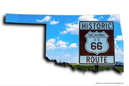 Rota 66 (Oklahoma haritası üzerinde)