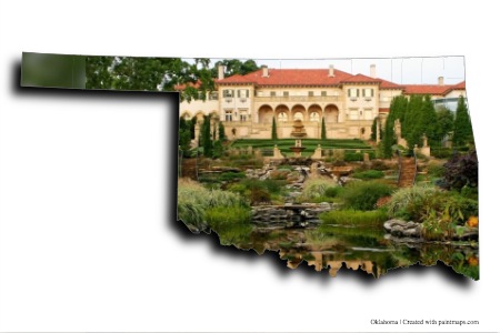 Philbrook Sanat Müzesi (Oklahoma haritası üzerinde)