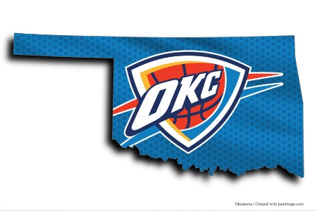 Oklahoma City Thunder (Oklahoma haritası üzerinde)