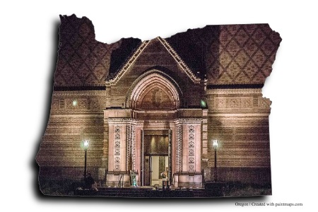 Jordan Schnitzer Sanat Müzesi (Oregon haritası üzerinde)