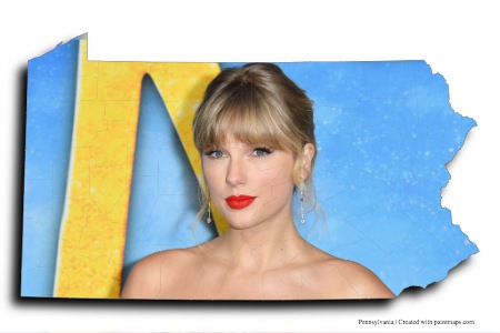 Taylor Swift (Pensilvanya haritası üzerinde)