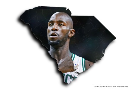 Kevin Garnett (Güney Carolina haritası üzerinde)