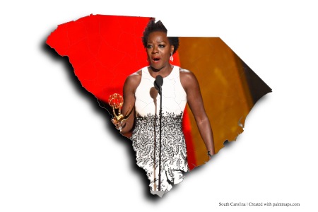 Viola Davis (Güney Carolina haritası üzerinde)