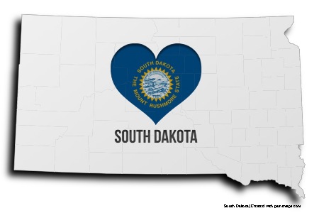 I Love South Dakota (on South Dakota map)
