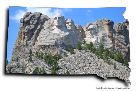 Mount Rushmore (on South Dakota map)