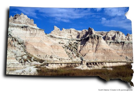 Mount Rushmore (on South Dakota map)