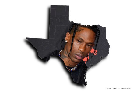 Travis Scott (Teksas haritası üzerinde)