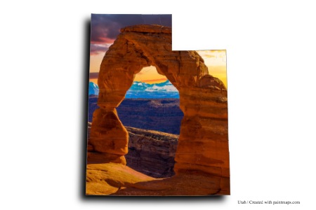 Arches National Park (on Utah map)