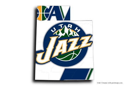 utah jazz (on Utah map)