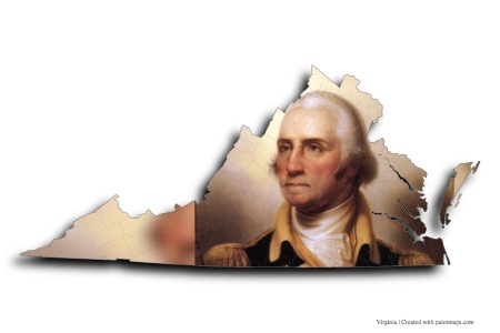 George Washington (Virjinya haritası üzerinde)