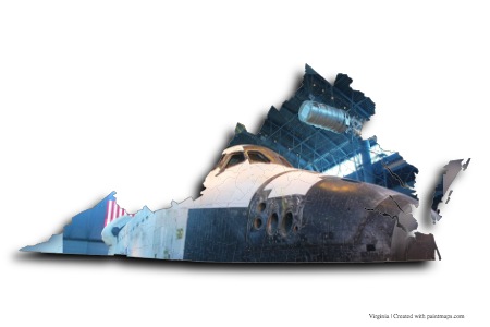 Steven F. Udvar-Hazy Merkezi (Virjinya haritası üzerinde)