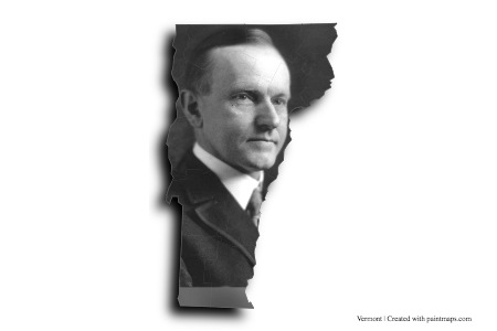 Calvin Coolidge (on Vermont map)