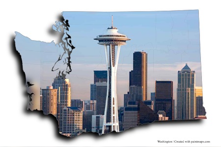 Space Needle (on Washington map)