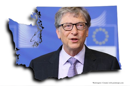 Bill Gates (on Washington map)