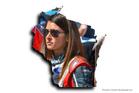 Danica Patrick (Wisconsin haritası üzerinde)