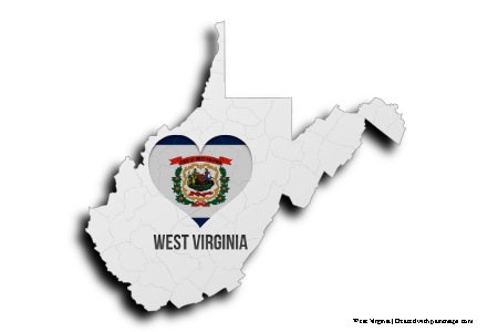 I Love West Virginia (on West Virginia map)