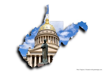 West Virginia State Assembly Building (on West Virginia map)