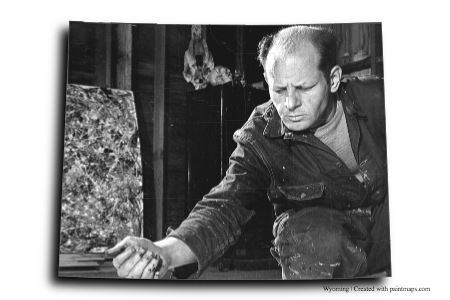 Jackson Pollock (Wyoming haritası üzerinde)