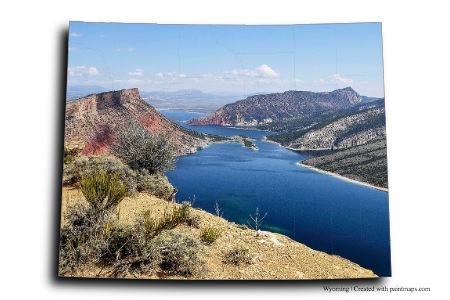 Flaming Gorge Ulusal Rekreasyon Alanı (Wyoming haritası üzerinde)