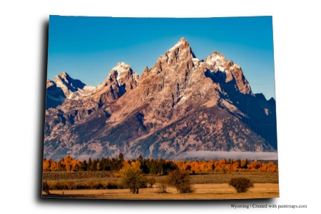Teton Ulusal Ormanı (Wyoming haritası üzerinde)