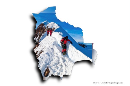 Huayna Potosí (en el mapa de Bolivia)
