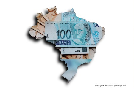 Brazilian Real (on Brazil map)