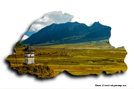 Phobjikha and Gangtey Valley (on Bhutan map)