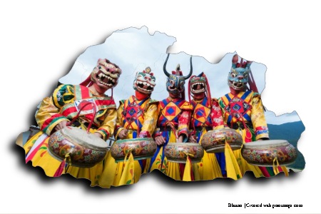 Bhutan Festivals (on Bhutan map)