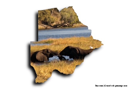 Chobe Ulusal Parkı (Botsvana haritası üzerinde)