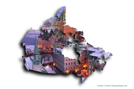 kota Quebec (di peta Kanada)