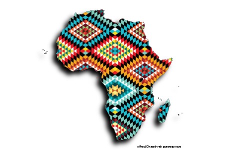 Afrika Motifi (Afrika haritası üzerinde)