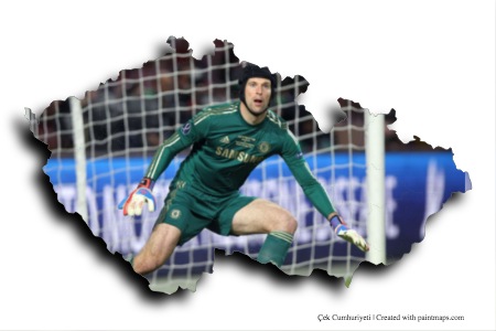 Petr Cech (on Czech Republic map)
