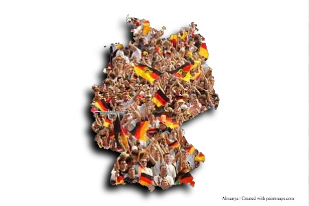 Flags of Germany (celebration) (on Germany map)