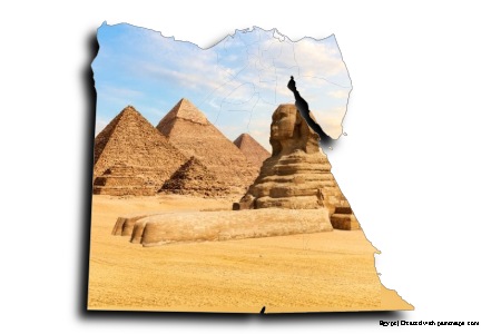 Pirámides de Giza (en el mapa de Egipto)