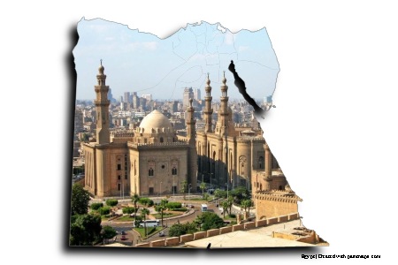 Ciudad de El Cairo (en el mapa de Egipto)