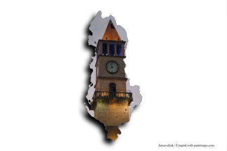Tirana Clock Tower (on Albania map)