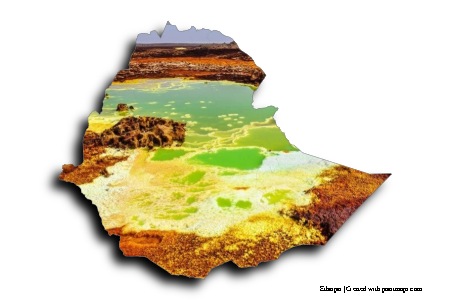 Danakil Depression (on Ethiopia map)