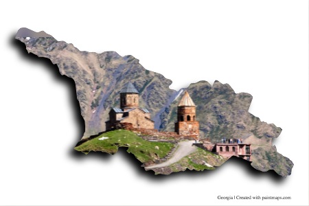 Gergeti Teslis Church (on Georgia map)
