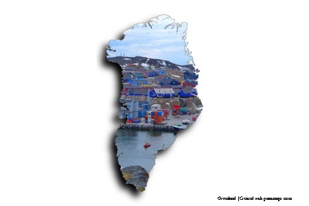 Illulisat Kasabası (Grönland haritası üzerinde)