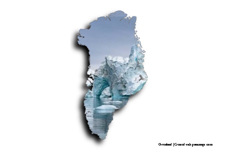 Ilulissat Buz Fiyordu (Grönland haritası üzerinde)