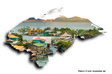 Roatán (en el mapa de Honduras)