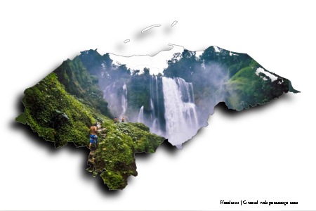 Cascadas de Pulhapanzak (en el mapa de Honduras)