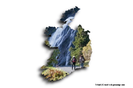 Air Terjun Powerscourt (di peta Irlandia)